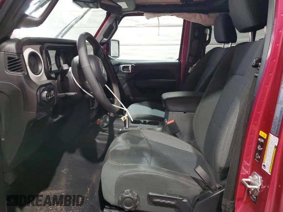 2024 Jeep Gladiator Sport S with VIN 1C6HJTAG9RL126938, listed as a Copart auction lot 54168665 with 6,975 mi miles and Salvage title. Bid and sale history available at DreamBid. Image 7.