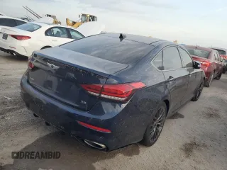 2020 Genesis G80 3.8L with VIN KMTFN4JE2LU328905, listed as a Copart auction lot 74858024 with 0 mi miles and Salvage Title. Bid and sale history available at carsss.com. Image 3.