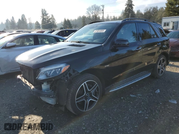 2017 Mercedes-Benz GLE 43 AMG with VIN 4JGDA6EB0HA943213, listed as a Copart auction lot 41664885 with 79,775 mi miles and Salvage title. Bid and sale history available at DreamBid. Image 1.