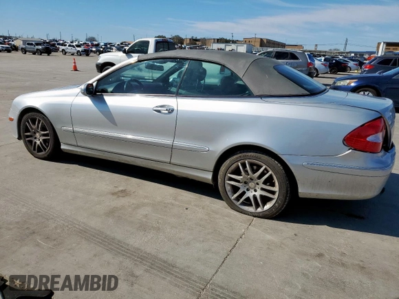 2009 Mercedes-Benz CLK 350 with VIN WDBTK56FX9T109172, listed as a Copart auction lot 46328435 with 137,484 mi miles and Salvage Title. Bid and sale history available at DreamBid. Image 2.