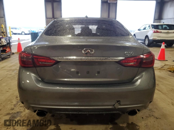 2019 Infiniti Q50 Luxe with VIN JN1EV7AP4KM519630, listed as a Copart auction lot 51926895 with 92,947 mi miles and Salvage title. Bid and sale history available at DreamBid. Image 6.