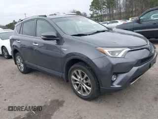 2016 Toyota RAV4 Hybrid Limited with VIN JTMDJREV0GD058281, listed as a IAAI auction lot 41519260 with 54,955 mi miles. Bid and sale history available at carsss.com. Image 1.