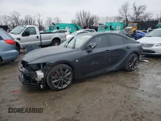 2022 Lexus IS 350 F Sport with VIN JTHGZ1E25N5027093, listed as a Copart auction lot 84463904 with 49,962 mi miles and Salvage title. Bid and sale history available at DreamBid. Image 1.