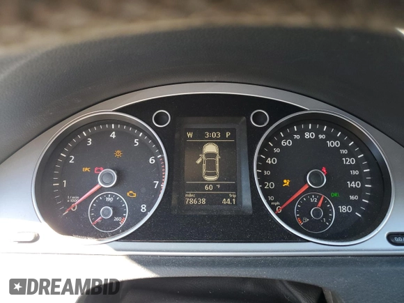 2012 Volkswagen CC Sport with VIN WVWMP7AN4CE513307, listed as a Copart auction lot 47117925 with 78,638 mi miles and Salvage Title. Bid and sale history available at DreamBid. Image 9.