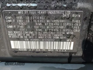 2014 Subaru Outback Limited with VIN 4S4BRDLC4E2280332, listed as a IAAI auction lot 42401656 with 208,997 mi miles and . Bid and sale history available at DreamBid. Image 9.