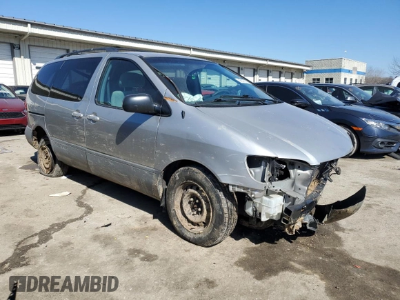 2002 Toyota Sienna CE with VIN 4T3ZF19C32U414347, listed as a Copart auction lot 46106115 with 268,713 mi miles and Salvage Title. Bid and sale history available at carsss.com. Image 4.