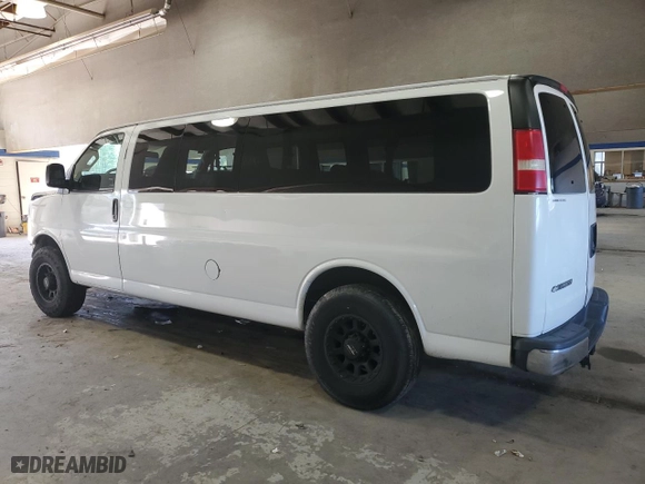 2018 Chevrolet Express Passenger LT with VIN 1GAZGPFGXJ1244873, listed as a Copart auction lot 44595725 with 149,127 mi miles and Salvage Title. Bid and sale history available at carsss.com. Image 2.