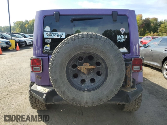 2018 Jeep Wrangler JK Unlimited Sahara with VIN 1C4HJWEG1JL901290, listed as a Copart auction lot 74795864 with 100,144 mi miles and Salvage Title. Bid and sale history available at carsss.com. Image 6.