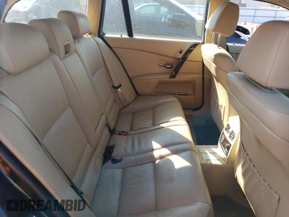 2006 BMW 5 Series 530xi with VIN WBANN73546CN02635, listed as a Copart auction lot 75510184 with Not Provided miles and Salvage Title. Bid and sale history available at DreamBid. Image 11.