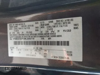 2021 Ford Bronco с VIN 1FMEE5DP3MLB06714, выставлен на аукционе IAAI как лот 42158775 с пробегом 40 947 миль миль и . История ставок и продаж доступна на DreamBid. Изображение 9.