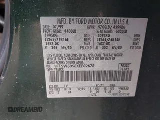 1999 Ford F-350 XL with VIN 1FTSW30S6XEF02678, listed as a IAAI auction lot 41612956 with 291,679 mi miles and . Bid and sale history available at DreamBid. Image 9.