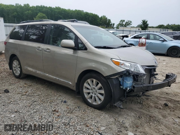 2015 Toyota Sienna Limited with VIN 5TDDK3DC9FS105465, listed as a Copart auction lot 59595595 with 80,348 mi miles and Salvage title. Bid and sale history available at DreamBid. Image 4.