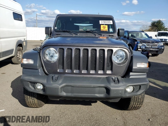 2018 Jeep Wrangler Sport S with VIN 1C4GJXAG4JW279115, listed as a Copart auction lot 51965595 with 40,783 mi miles and Salvage title. Bid and sale history available at DreamBid. Image 5.