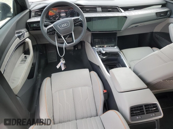 2023 Audi e-tron Chronos with VIN WA1VABGEXPB011919, listed as a Copart auction lot 50813874 with 23,492 mi miles and . Bid and sale history available at DreamBid. Image 8.