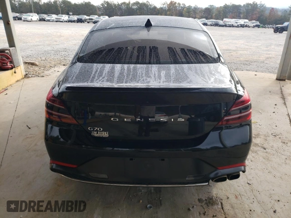 2023 Genesis G70 2.0T with VIN KMTG34TA6PU105132, listed as a Copart auction lot 78372094 with 53,921 mi miles and Salvage Title. Bid and sale history available at DreamBid. Image 6.