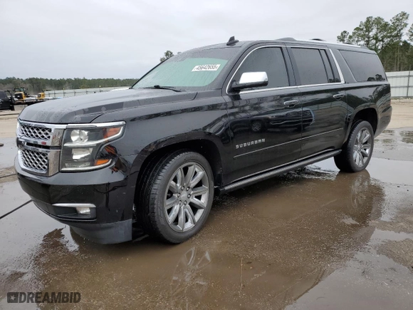 2018 Chevrolet Suburban Premier with VIN 1GNSCJKC0JR226427, listed as a Copart auction lot 45642655 with 118,421 mi miles and Salvage Title. Bid and sale history available at carsss.com. Image 1.