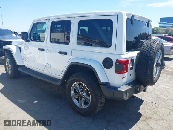 2019 Jeep Wrangler Unlimited Sahara with VIN 1C4HJXENXKW684942, listed as a IAAI auction lot 42021869 with 55,137 mi miles and . Bid and sale history available at DreamBid. Image 3.
