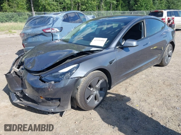 2023 Tesla Model 3 with VIN 5YJ3E1EA0PF473754, listed as a IAAI auction lot 42351494 with Not provided miles and . Bid and sale history available at DreamBid. Image 2.