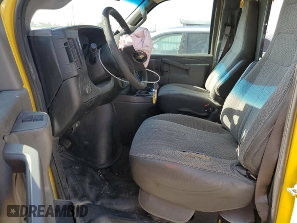 2019 Chevrolet Express Cargo with VIN 1GCWGAFP7K1235413, listed as a Copart auction lot 73735724 with Not provided miles and Salvage title. Bid and sale history available at DreamBid. Image 7.