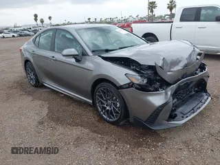 2025 Toyota Camry LE with VIN 4T1DAACK8SU571597, listed as a IAAI auction lot 42051463 with 1,681 mi miles and . Bid and sale history available at DreamBid. Image 1.