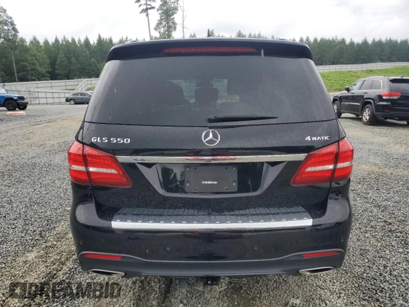 2017 Mercedes-Benz GLS 550 with VIN 4JGDF7DE7HA780580, listed as a Copart auction lot 64372904 with 141,331 mi miles and Salvage Title. Bid and sale history available at DreamBid. Image 6.