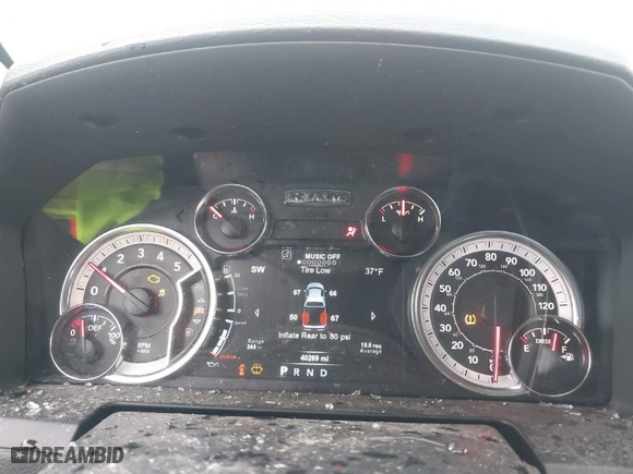 2018 Ram 2500 Laramie with VIN 3C6UR5FL9JG405980, listed as a IAAI auction lot 40981248 with 40,269 mi miles. Bid and sale history available at carsss.com. Image 7.
