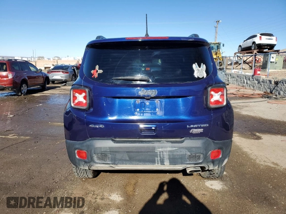 2019 Jeep Renegade Limited with VIN ZACNJBD11KPK01305, listed as a Copart auction lot 84065744 with Not provided miles and Salvage title. Bid and sale history available at DreamBid. Image 6.
