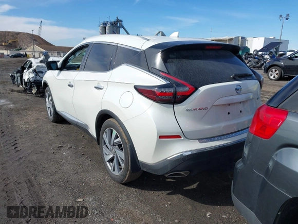 2021 Nissan Murano SL with VIN 5N1AZ2CSXMC146599, listed as a IAAI auction lot 41556475 with 40,113 mi miles and . Bid and sale history available at DreamBid. Image 3.