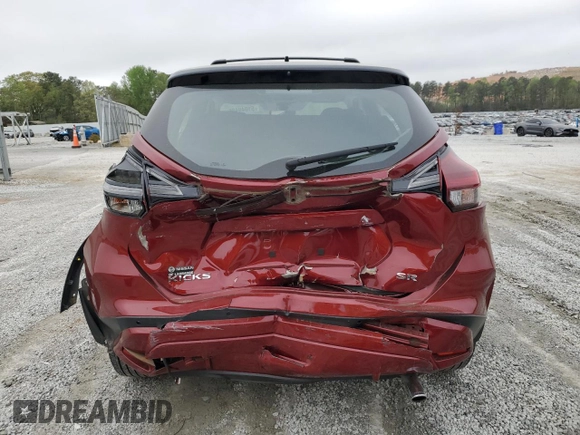 2023 Nissan Kicks SR with VIN 3N1CP5DV6PL512065, listed as a Copart auction lot 51049495 with 25,128 mi miles and Salvage Title. Bid and sale history available at carsss.com. Image 6.