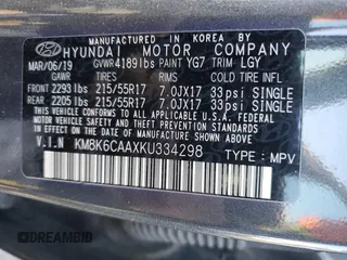 2019 Hyundai Kona SEL with VIN KM8K6CAAXKU334298, listed as a Copart auction lot 88096275 with 56,464 mi miles and Salvage Title. Bid and sale history available at DreamBid. Image 13.