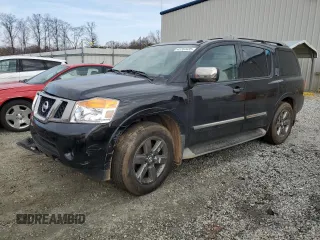 2014 Nissan Armada SL z VIN 5N1BA0NC7EN604210, wystawiony jako Copart lot #43764435 z przebiegiem 176 998 mil mil oraz Szkoda całkowita • Salvage title. Historia ofert i sprzedaży dostępna na DreamBid. Obrazek 1.