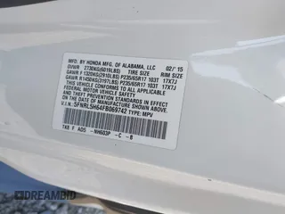2015 Honda Odyssey EX-L with VIN 5FNRL5H64FB069742, listed as a IAAI auction lot 42101807 with 152,611 mi miles and . Bid and sale history available at DreamBid. Image 9.