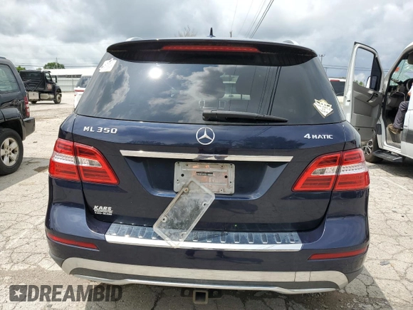 2013 Mercedes-Benz M ML 350 with VIN 4JGDA5HB3DA153081, listed as a Copart auction lot 64823524 with 129,004 mi miles and Salvage Title. Bid and sale history available at carsss.com. Image 6.