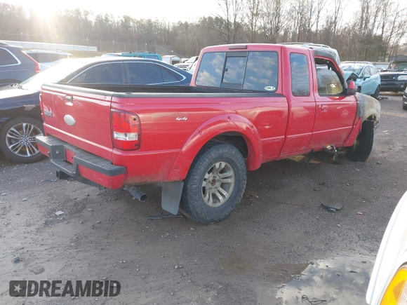 2009 Ford Ranger XLT with VIN 1FTZR45E99PA65975, listed as a IAAI auction lot 41493984 with 1 mi miles. Bid and sale history available at carsss.com. Image 4.