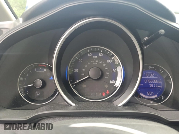 2016 Honda Fit EX with VIN JHMGK5H7XGX041744, listed as a Copart auction lot 60459835 with 76,698 mi miles and Salvage title. Bid and sale history available at DreamBid. Image 9.