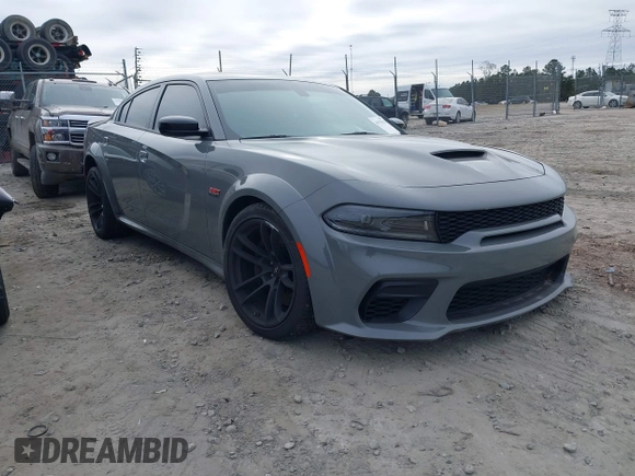 2023 Dodge Charger Scat Pack Widebody with VIN 2C3CDXGJ6PH646050, listed as a IAAI auction lot 41175513 with 7,684 mi miles and . Bid and sale history available at DreamBid. Image 1.