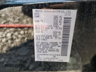 2013 Nissan Pathfinder S with VIN 5N1AR2MN7DC615348, listed as a Copart auction lot 58083035 with 41,949 mi miles and Salvage title. Bid and sale history available at DreamBid. Image 14.