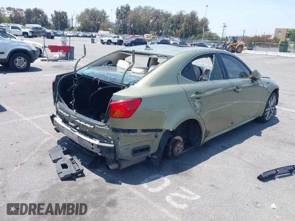 2008 Lexus IS 250 with VIN JTHBK262182076025, listed as a IAAI auction lot 42465633 with Not provided miles and . Bid and sale history available at DreamBid. Image 4.