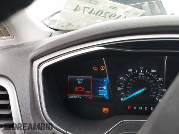 2016 Ford Fusion SE with VIN 3FA6P0HD0GR103013, listed as a IAAI auction lot 41920474 with 60,686 mi miles. Bid and sale history available at carsss.com. Image 7.
