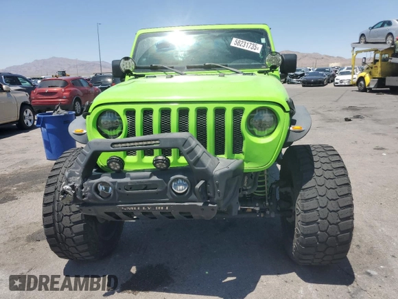 2018 Jeep Wrangler Unlimited Sport with VIN 1C4HJXDG7JW115516, listed as a Copart auction lot 58231735 with 52,992 mi miles and Salvage title. Bid and sale history available at DreamBid. Image 5.