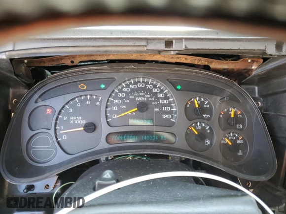 2003 Chevrolet Tahoe LT with VIN 1GNEC13Z73J344721, listed as a Copart auction lot 52083205 with 148,334 mi miles and Salvage Title. Bid and sale history available at carsss.com. Image 9.