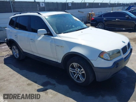 2005 BMW X3 3.0i with VIN WBXPA93465WD14020, listed as a IAAI auction lot 42002808 with 151,372 mi miles. Bid and sale history available at carsss.com. Image 1.