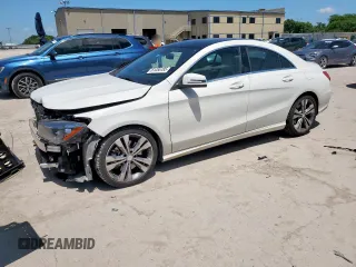 2014 Mercedes-Benz CLA 250 with VIN WDDSJ4EB8EN040382, listed as a Copart auction lot 61055185 with 76,380 mi miles and Salvage title. Bid and sale history available at DreamBid. Image 1.