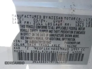 2024 Nissan Sentra SR with VIN 3N1AB8DV7RY361640, listed as a IAAI auction lot 42032715 with 9,494 mi miles and . Bid and sale history available at DreamBid. Image 9.