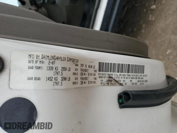 2007 Jeep Grand Cherokee Laredo z VIN 1J8HR48P17C616924, wystawiony jako Copart lot #43390805 z przebiegiem 180 141 mil mil oraz Szkoda całkowita • Salvage title. Historia ofert i sprzedaży dostępna na DreamBid. Obrazek 13.
