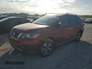 2017 Nissan Pathfinder SL z VIN 5N1DR2MN1HC621309, wystawiony jako Copart lot #84551034 z przebiegiem 97 811 mil mil oraz Szkoda całkowita • Salvage title. Historia ofert i sprzedaży dostępna na DreamBid. Obrazek 1.