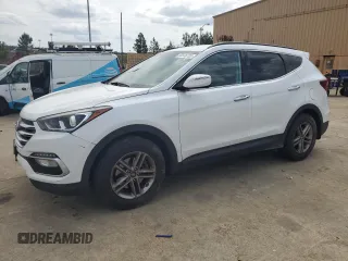 2018 Hyundai Santa Fe 2.4L z VIN 5NMZUDLB9JH095157, wystawiony jako Copart lot #53546725 z przebiegiem 128 840 mil mil oraz Szkoda całkowita • Salvage title. Historia ofert i sprzedaży dostępna na DreamBid. Obrazek 1.