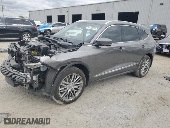 2022 Acura MDX w/Advance Package with VIN 5J8YE1H80NL023273, listed as a Copart auction lot 50019975 with 51,498 mi miles and Salvage Title. Bid and sale history available at carsss.com. Image 1.