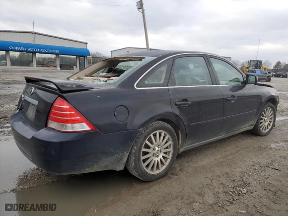 2005 Mercury Montego Premier with VIN 1MEFM421X5G614093, listed as a Copart auction lot 37546594 with 0 mi miles and Clean Title. Bid and sale history available at carsss.com. Image 3.
