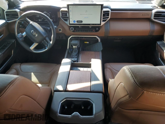 2023 Toyota Tundra 1794 Edition with VIN 5TFMA5AB9PX021944, listed as a Copart auction lot 77756214 with 76,260 mi miles and Salvage title. Bid and sale history available at DreamBid. Image 8.